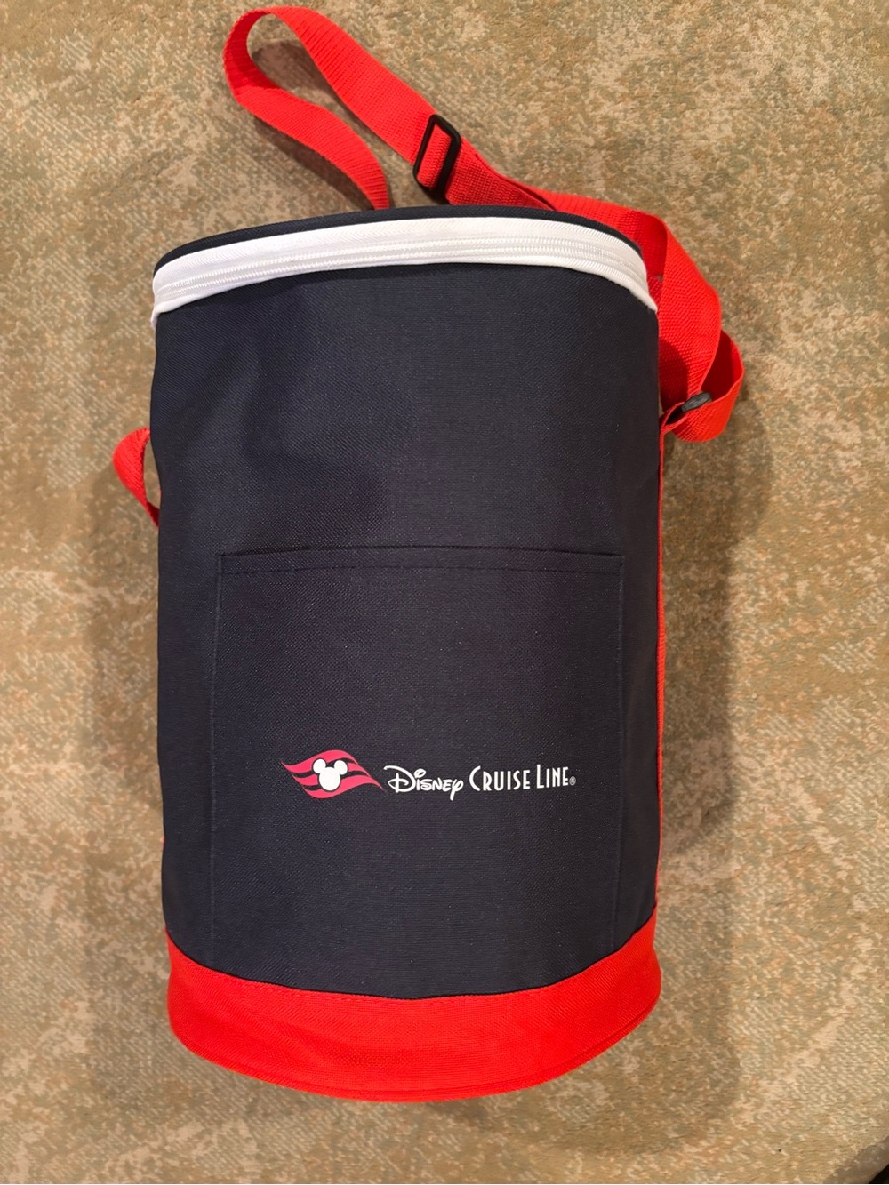Disney Cruise Line Insulated Cooler Bag Navy Red Mickey Logo Shoulder Strap